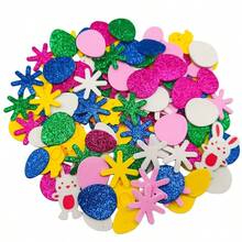 120pcs Easter Foam Stickers - Includes Designs Of Colorful Eggs, Rabbits, Chicks And Flowers, Suitable For Crafts, Greeting Cards And Home Party Decorations. Can Be Applied To Plastic, Glass, Fabric, Metal And Ceramic Surfaces. - A - View 4