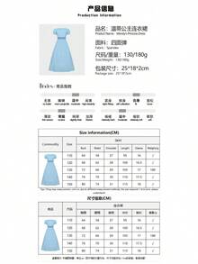 Disfraz de cosplay de Peter Pan, disfraz de cosplay de la princesa Wendy, traje de actuación de vestido largo. - Vestido de la princesa Wendy [vestido + accesorio para el cabello + cinturón] - Ver 8