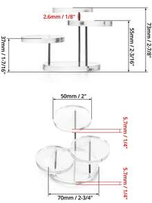 1pc 3-Tier Transparent Display Stand, Thickened Acrylic, Ring And Watch Display, Mini Manual Base Multi-Layer Stepped Tray, Jewelry And Perfume Storage, Dessert And Candy Display Rack, Jewelry Tower - Multicolor - View 11