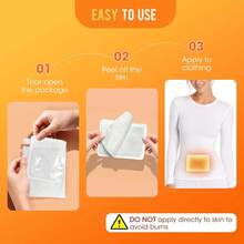Warm Patch, Self-Heating Patch, Disposable Hand & Foot Warmer, Instant Heat Pad, Self-Adhesive Body Heating Bar, Long-Lasting Heat Patch, 12-Hour Efficient Heating, Air Activated, Odorless, Contains Ingredients - Heat Pack - View 2