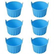 6pcs Silicone Baking Molds Cups, Non-Stick Easy Release, Multi-Functional Cooking Molds, Suitable For Air Fryer, Oven, Microwave, Can Make Cake, Pudding, Boiled Egg, Steamed Egg, Cookie, Home Holiday Dessert Decoration Molds, Kitchen Baking Decoration Molds, Heat Resistant, Reusable - Multicolor - View 17