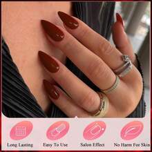 Press On False Nails - Burgundy - View 5