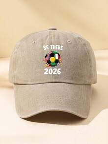 1pc Unisex 2026 World Cup Black Multi-Color Football Print Outdoor Casual Fashion Adjustable Size Sun Protection Soft Vintage Distressed Street Party Gathering Washed Baseball Cap Dad Hat Youth Cap Suitable For Daily Wear Versatile Camping Beach Travel Football Match Cheering - A - View 16