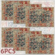 1pc/4pcs/6pcs/8pcs, Vintage Bohemian Style, Suitable For Dining Table, Breakfast Mat, Coffee Bar, All-Season Decor, Washable Table Mat, Room Decoration, Kitchen Dining Table Mat, Indoor/Outdoor Party Decor, Home Decor, Ideal Gift - Multicolor - View 12