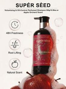 SUPER SEED Apple Tree Nourishing Shampoo, Nourishes Scalp And Hair Roots, Enhances Hair Shine And Density, Suitable For Normal Hair Types, Suitable For All Hair Types - Shampoo - View 1