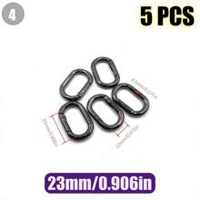 HSDOUBLE 5pcs Oval Metal Spring Hook Keychains, Suitable For Keyring Lanyards, Pet Collar Buckles, Wallet Keyring Replacement Parts - 5pcs - View 37