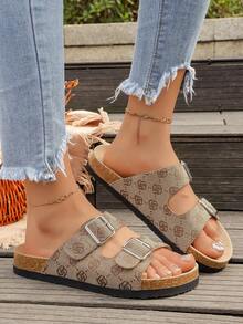 Must-Have Summer Shoes! Women's Open Toe Pearl Gladiator Sandals With Ankle Straps - Brown - View 4