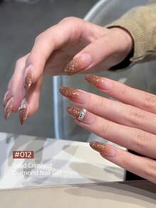 XEIJAYI 12 Colores Esmalte de Uñas Gel con Patrón de Purpurina y Piedras Brillantes de Alta Saturación Semisólido, Adecuado para Uso Especial en Salones de Uñas - Multicolor - Ver 10