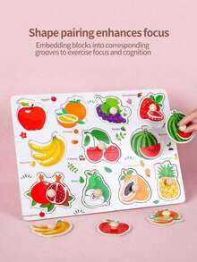 Wooden Embedded Handheld Puzzle Board, Animal & Transportation Cognition Puzzle, Montessori Early Learning Matching Toy, Educational Brain Training Game For Toddlers, Perfect Holiday Gift - Multicolor - View 6