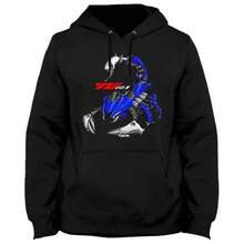 [European Cross-Border Size] Sweatshirt Inspired By The Scorpion Of The Japanese YZF R1 Motorcycle - Black - View 6