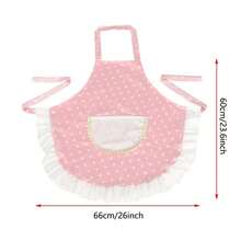Women's Apron, Vintage Ruffle Trim Pleated Cooking Apron With 1 Pocket Design, Suitable For Baking, Grilling, Gardening Or Chef Work. Mother's Day Gift, Women's Gift - Multicolor - View 7