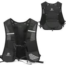 Chaleco de hidratación funcional ligero de 5L, adecuado para trail running, senderismo, maratón, ciclismo - Versión mejorada en negro - Ver 10