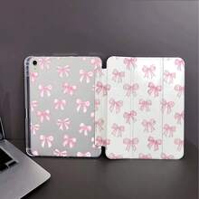 水彩粉色蝴蝶結印花平板保護殼，相容 iPad 10代 10.9 吋 2022/Air 13(M3 2025)/Air 11(M3 2025)，相容 、Pad、Matepad、Pad、Honor Pad - 彩色 - 查看 4
