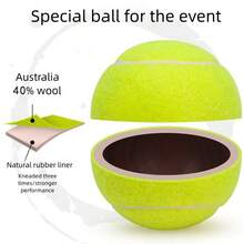 3pcs Wool Tennis Balls, High Performance Tennis Training Tool, Improve Skill Level, Suitable For Professional Courts, Schools, Clubs Sports Equipment - Multicolor - View 13