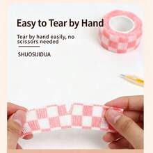 5 Rolls/10 Pieces Per Pack, Random Color, 0.98 Inch Elastic Bandage, Breathable Non-Woven Tape, Suitable For Sports, Writing, Daily Use And Pet Care - Multicolor - View 6