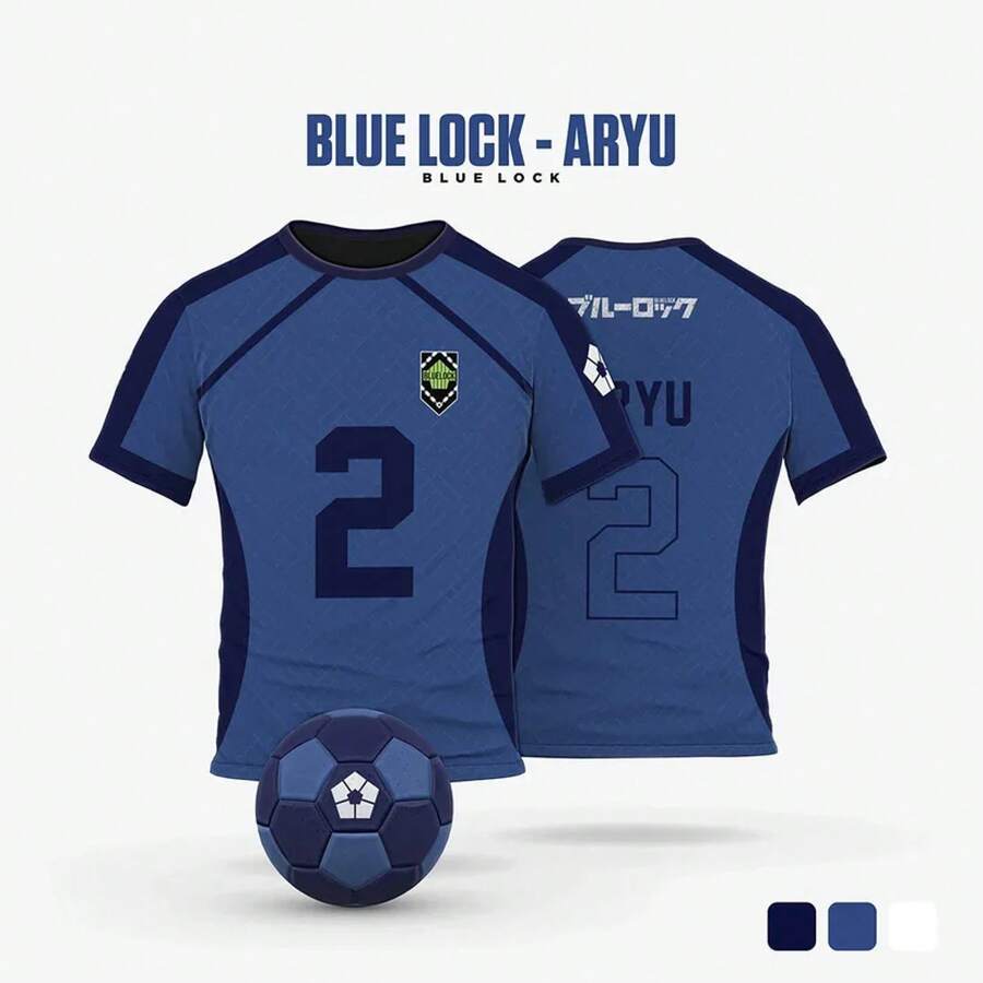 Nagi 3D Printed Anime Blue Lock Soccer Jersey For Men And Women, Short Sleeve, Sporty Style, Y2k, Harajuku, Cosplay. - L50324094642 - 查看 1