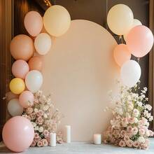 1pc Beige Arch Backdrop Cover, Double-Sided Elastic Fabric, Multiple Sizes Available. Suitable For Various Theme Party & Banquet Decor, Wedding Atmosphere Background Decoration, Home Gathering, Costume Party, Bachelor Party, Gender Reveal Ceremony, Christmas, Halloween, Bridal Shower, Valentine's Day Decoration, Versatile For Various Occasions/High Elasticity/Reusable - 1 Beige - View 11