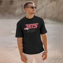 New York Jets Men's T-Shirt, Soft And Stretchy Cotton, Round Neck, Comfortable Slim Fit, Breathable And Durable, Basic For Everyday Wear, Office Or Casual Outings - 黑色 - 查看 2