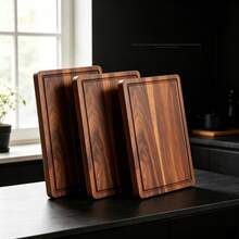 3pcs. Set Of Premium Rosewood Cutting Boards, Natural Wood Style High-End Cutting Boards, Size (38 X 26 / 33 X 23 / 28 X 20 Cm) Solid Wood Chopping Boards, Easily Process Meat, Vegetables, Fruits, Bread And Other Ingredients. Suitable For Hotels, Restaurants, Homes, Apartments, Dormitories. - Rust Brown - View 4