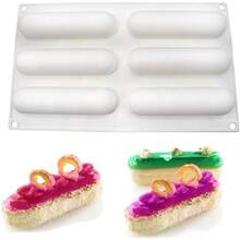 mostsom - Moldes de silicona para hornear pastel de mousse, molde de silicona para chocolate, molde de postre francés para pastelería, chocolate, moldes reutilizables antiadherentes de fácil - Rectángulo E - Ver 10