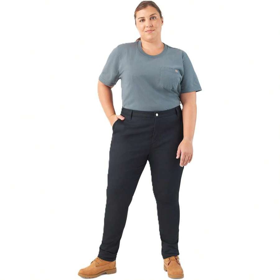 Dickies Womens Womens Super Flex Twill Pant - Skinny Variant 1 - Dark Navy - View 1