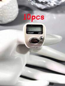Multi-Color Optional Ring-Style LED Digital Counter, Wearable Manual Electronic Tally Counter, One-Click Reset To Zero, Clear Nighttime Reading Without Eye Strain, Compact Lightweight Long Battery Life Durable Model, Macaron Matte Solid Color Versatile Design, Suitable For Buddhist Prayer Counting / Crochet Stitch Counting / Exercise Tracking / Nighttime Work Counting / Daily Portable Counting - Multicolor - View 14