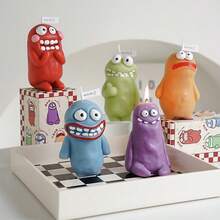 Lilin Aromaterapi Bergaya, Lilin Aromaterapi Berbentuk Monster Buatan Tangan yang Kreatif dan Lucu, Ekspresi yang Kaya, Imut dan Menarik, Desain Unik, Cocok Sebagai Hadiah Ulang Tahun Kecil untuk Pasangan atau Teman, Cenderamata Pernikahan, Dilengkapi dengan Kotak Hadiah yang Lucu, Menarik, dan Indah - Multi Aroma - View 4