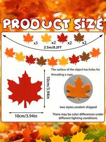 4 pièces Décoration d'Halloween Couronne d'automne en feutre feuille d'érable Bannière suspendue d'Halloween pour la récolte d'automne, Thanksgiving, fournitures de fête d'Halloween, 4 pièces Guirlande en feutre d'automne 4 couleurs Bannière suspendue feuille d'érable pour la récolte d'automne, Halloween, Thanksgiving et fournitures de fête de Noël Décoration murale de cheminée Décoration murale de cheminée - A - Voir 9