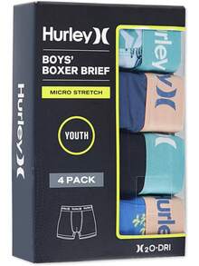Hurley Boys' Multi-Pack Performance Boxer Briefs - Santiago - View 3