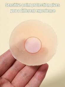 vfvQueen 2/6/12pcs Gift Box Set Women's Reusable Silicone Invisible Nipple Covers, Breast Pads With Travel Case - Multicolor - View 4