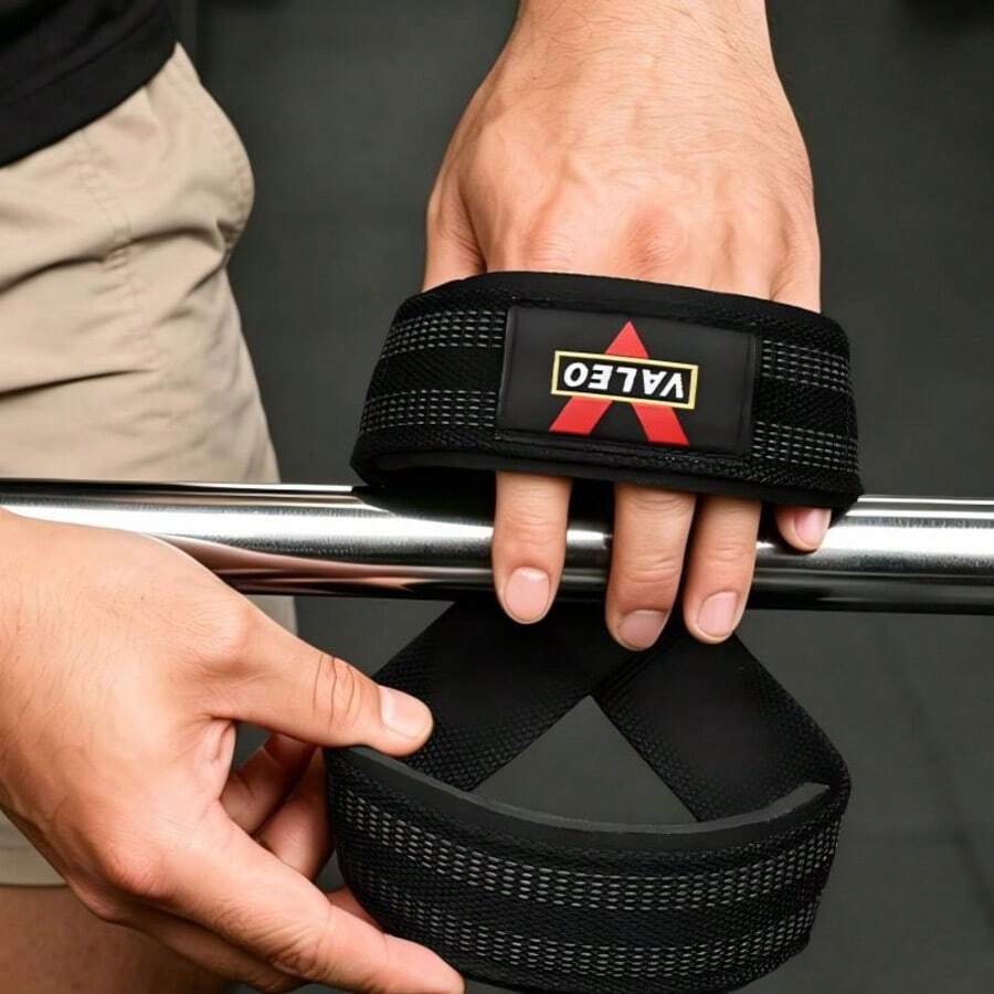 2pcs/Set Figure-8 Deadlift Lifting Straps, Barbell Row Dumbbell Training Anti-Slip Grip Straps, Gym Weightlifting Wrist Straps - Multicolor - View 1
