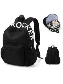 Large Capacity 14-Inch Laptop Backpack, Unisex For Women And Men, Multi-Compartment Fashionable Multifunctional Backpack, With Anti-Theft Back Pocket, Travel Commute Student School Bag, Adjustable Shoulder Straps Durable Buckles, Lightweight Daily Work Commute Backpack - Multicolor - View 3