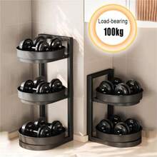 Rotating Double Tier Spice Rack Organizer for Cabinets, Spice and Condiment Storage, Shelf and Cabinet Organization - Negro - Ver 4