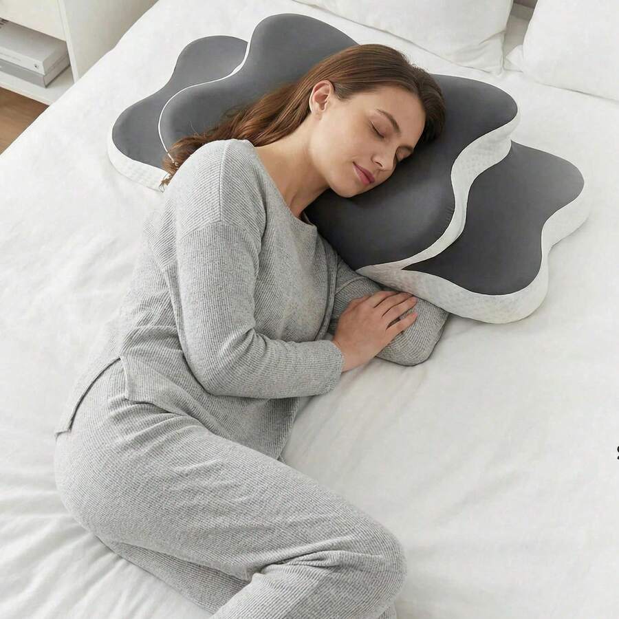 2pcs Memory Butterfly Neck Pillow Equipped With Adjustment Function Ergonomic Design Suitable For Various Sleeping Positions Individuals With Cervical Discomfort Suitable For Daily Home Sleep, Travel, Etc