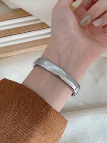 1件金色橢圓形女款石英手錶，優雅時尚，適合日常佩戴、生日與畢業禮物、休閒聚會與宴會 - 銀色 - 查看 7