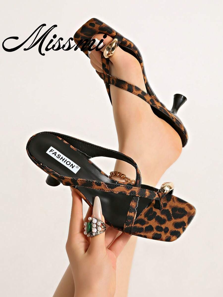 5cm New Colorblock Minimalist Thong Wedge Sandals Women 2025 Summer Open Toe High Heels