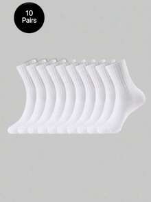 Calcetines gruesos de invierno para hombre en blanco y negro, de moda, casuales y cómodos, anti-olor, adecuados para deportes al aire libre, correr y fitness - Multicolor - Ver 2