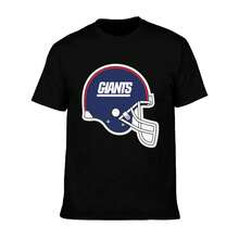 New York Giants Men's T-Shirt, Soft And Stretchy Cotton, Round Neck, Comfortable Slim Fit, Breathable And Durable, Basic For Everyday Wear, Office Or Casual Outings - 黑色 - 查看 7