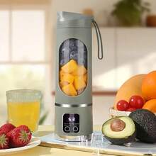 10 Blades Electric Portable Blender | Digital Display USB Rechargeable Juicer | No Filter Ice Crusher For Smoothies Shakes Fresh Juice - Multicolor - View 12