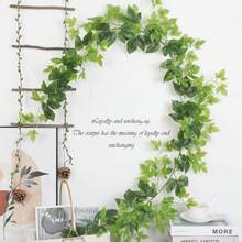 フェイクグリーン 1.8m アイビー 人工観葉植物 葉物 造花藤 植物 人工植物 藤 緑 葉 防水 高耐久 鉄線付き 雑貨 壁掛け 吊りのインテリア飾り 置物 DIY フィス ベランダ ガーデン 室内 結婚式 飾り用 撮影用 枯れないグリーン アイビーインテリア オブジェ   インテリア 雑貨 - 写真の通り - チェックする 4