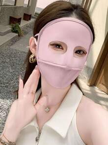 1件全臉UV防曬面罩，UPF 50+ 女款冰絲防曬面罩，適合春、夏、秋季，透氣輕便戶外騎行開車面罩，海灘活動多色UV防曬面罩 - 彩色 - 查看 13