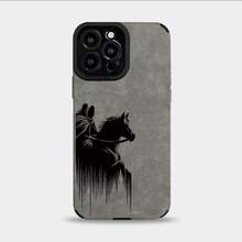 [Envío en 24h desde DE/FR/ES] Funda de teléfono con patrón vintage de caballero y caballo, a prueba de golpes, compatible con la serie 17/16/15/14/13/12/11, cubierta protectora de TPU con textura de cuero sintético, resistente a arañazos y al desgaste, estilo, adecuada para entusiastas de la moda, regalo ideal para cumpleaños y días festivos. - 3 - Ver 1