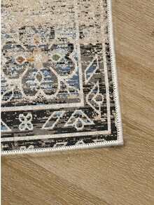 Chilai Home Boho Rug, Runner Rug, Washable Floor Mat for Home Decor, Livingroom rug, Non-Slip Kitchen Runner Rug, Made in Turkiye 80x200 cm, 80x300 cm,100x200 cm, 120x180 cm - 霧霾藍 - 查看 4