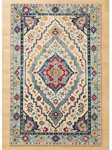 Chilai Home Boho Rug, Runner Rug, Washable Floor Mat for Home Decor, Livingroom rug, Non-Slip Kitchen Runner Rug, Made in Turkiye 80x200 cm, 80x300 cm,100x200 cm, 120x180 cm - 淺灰紫 - 查看 3