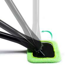 5pcs 1 Handle + 4 Replacement Cloths, Windshield Cleaning Tool, Reusable Cloth Pads, Car Interior Window Cleaning Stick, Car Wiper Brush, For Cleaning Dust And Stains - 5pcs - View 4