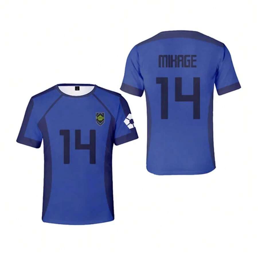 Nagi 3D Printed Anime Blue Lock Soccer Jersey For Men And Women, Short Sleeve, Sporty Style, Y2k, Harajuku, Cosplay. - L50324094650 - 查看 1