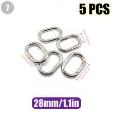 HSDOUBLE 5pcs Oval Metal Spring Hook Keychains, Suitable For Keyring Lanyards, Pet Collar Buckles, Wallet Keyring Replacement Parts - 5pcs - View 9