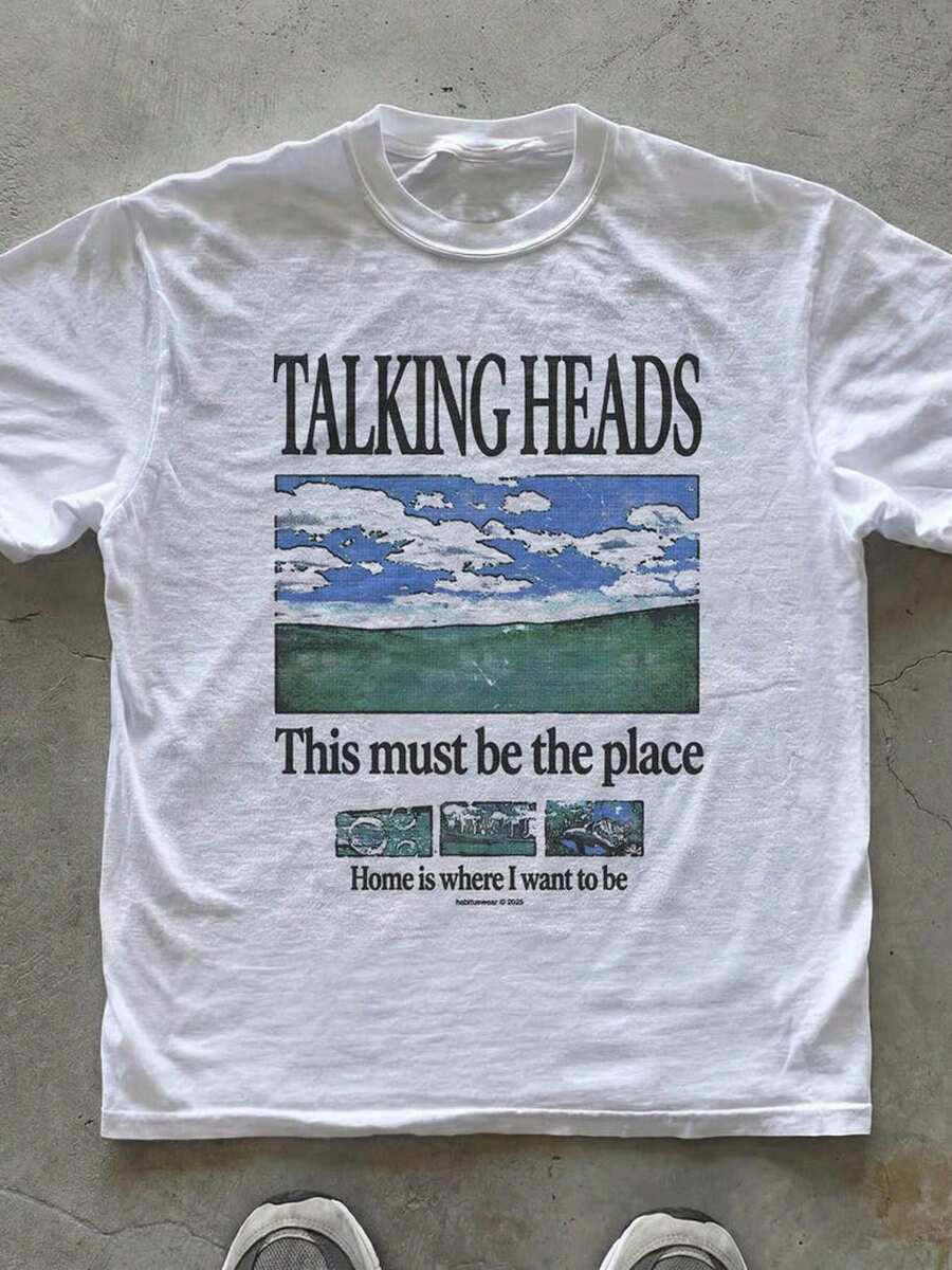 Talking Heads T Shirt This Must Be The Place Lyric 70S Rock Inspired - 白色 - 查看 1