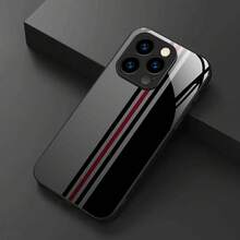 24h Versand aus DE/FR/ES – Business-Textur Schwarz-Grau Streifenmuster Gehärtetes Glas Schwarze Basis Kreative Mode Einfach Hohes Erscheinungsbild Business Mädchen Schutzhülle Stoßfest Stoßabsorbierend Für IPhone 17 16 15 14 13 12 11 Pro Pro Max Plus & Galaxy S21 S22 S23 S24 S25 S26 Ultra, Geburtstagsgeschenk Für Business Frauen Mädchen Business Stil Liebhaber Streifenmuster Liebhaber Minimalistischer Stil Liebhaber - 1 Stück Bildfarbe - Übersicht 2