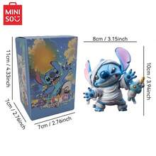 MINISO Disney Stitch Funny Diary 2.0 系列盲盒公仔，趣味造型風格，隨機 PVC 娃娃桌面裝飾，適合桌面擺飾與花園裝飾，生日、聖誕、萬聖節送給粉絲與朋友的完美節日禮物 - A - 查看 4